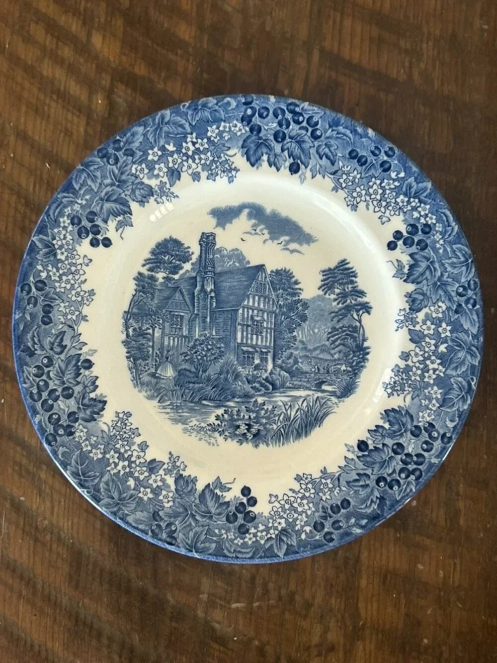 Transferware Plate Collection-Blue & White, Made in England